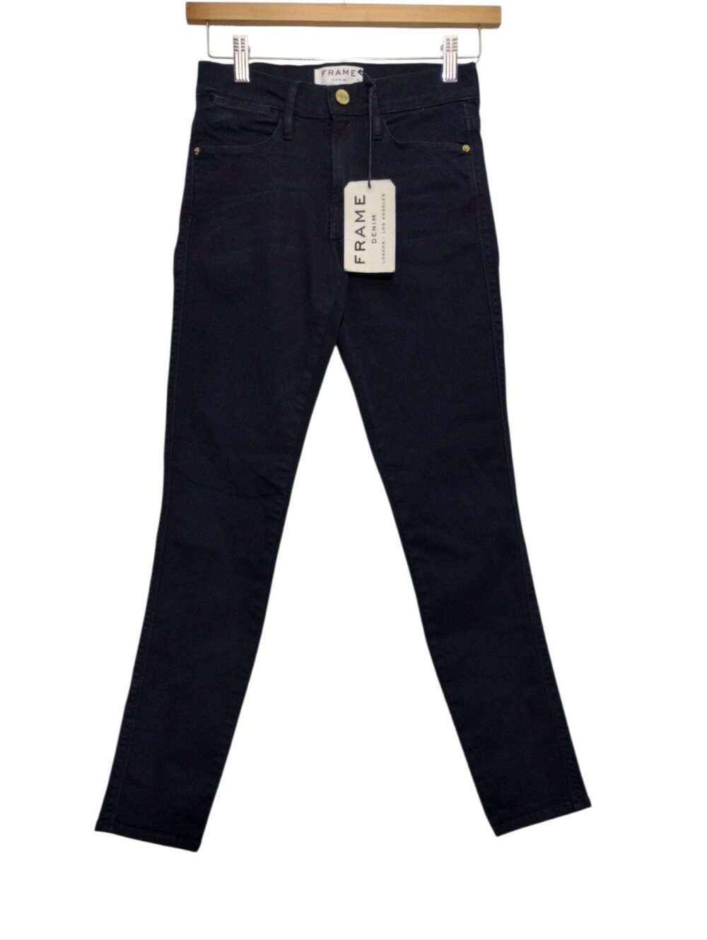 Frame Denim Le High Skinny Dark Wash Navy High-Rise Women's 24 Stretch